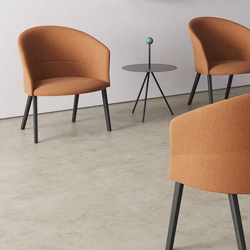 Moderner Sessel - COPA - Viccarbe - Stoff / Leder / Sperrholz