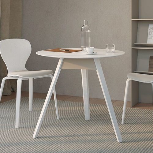 Moderner Tisch - TRIVIO - Viccarbe - Eiche / Gestell aus Eiche / rund
