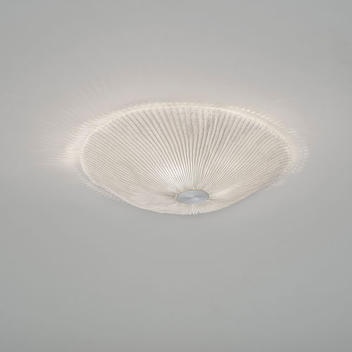Deckenleuchte / originelles Design - ONN - a emotional light - rund / Edelstahlgewebe / LED