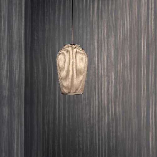 Hängelampe - CORAL GALAXEA - a emotional light - aus lackiertem Stahl / Edelstahlgewebe / modern