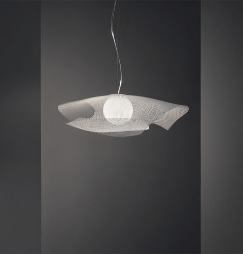 Hängelampe - Mytilus Large - a emotional light - aus lackiertem Stahl / Edelstahlgewebe / modern