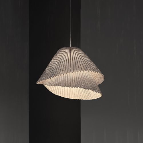 Hängelampe - Tempo Vivace - a emotional light - aus lackiertem Stahl / Edelstahlgewebe / modern