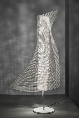 Tischlampe - Clara - a emotional light - Edelstahlgewebe / modern / mit Kabel