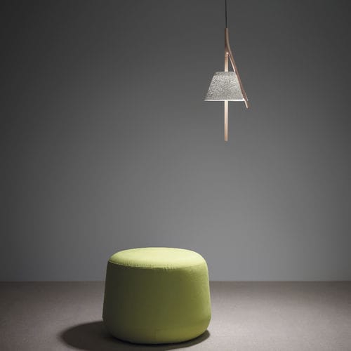 Hängelampe - CAMBO CM304 - a emotional light - Edelstahlgewebe / Holz / Design