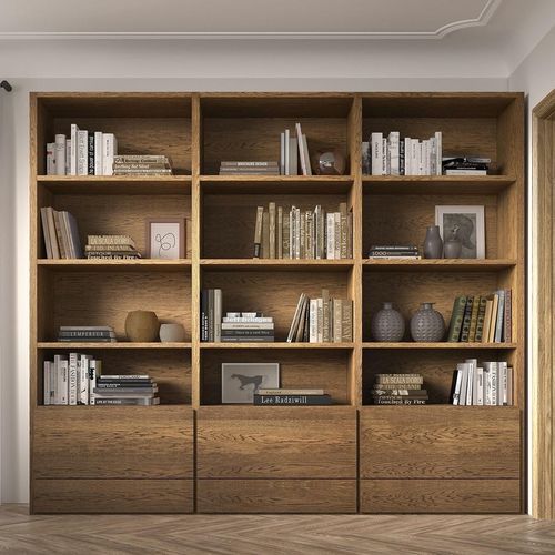 Modernes Bücherregal - Shelves - Arlex - lackiertes Holz / mit Stauraum / verglast
