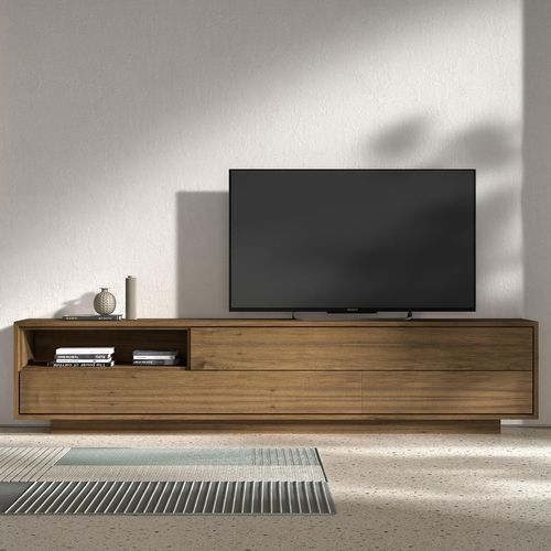 Modernes Fernsehmöbel - Odeon - Arlex - lowboard / lackiertes Holz / weiß