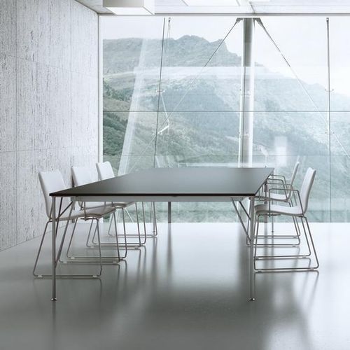 Moderner Besprechungstisch - Feel - Arlex - Holz / Gestell aus Metall / rechteckig