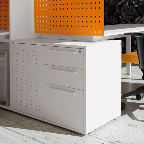 Niedriger Aktenschrank - CARTESIO - Arlex - Laminat / mit Schubladen / modern