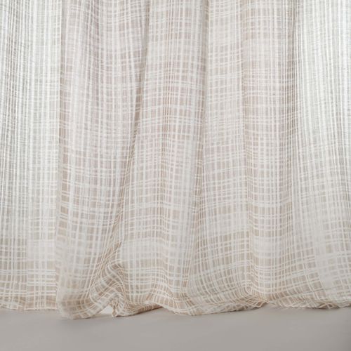 Gardine / geometrisches Muster - ILLUSION - Larsen - Leinen / Viskose / Polyester