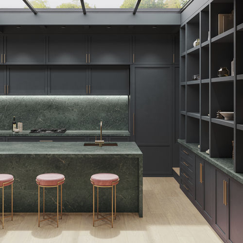 Silestone®-Arbeitsplatte - Jardin Emerald - Cosentino - für Küche / grün / poliert