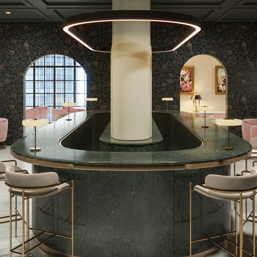 Bartheke - Jardin Emerald - Cosentino - Silestone® / gebogen