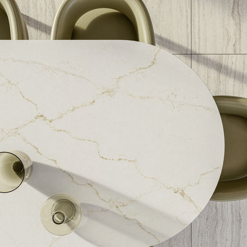 Silestone®-Tischplatte - Élysée - Cosentino - weiß