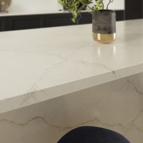 Silestone®-Arbeitsplatte - Élysée - Cosentino - für Küche / weiß / poliert