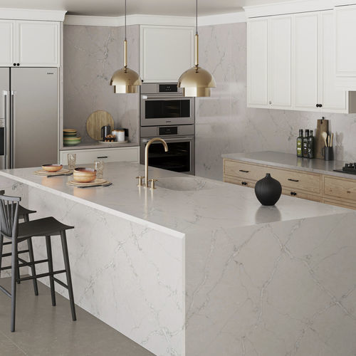 Silestone®-Arbeitsplatte - Le chic : Victorian Silver - Cosentino - für Küche / grau / poliert