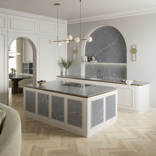 Silestone®-Arbeitsplatte - Le chic : Parisien - Cosentino - für Küche / blau / poliert