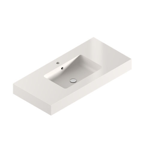 Aufsatzwaschbecken - evita S - Cosentino - Silestone® / mit integrierter Waschtischplatte / rechteckig