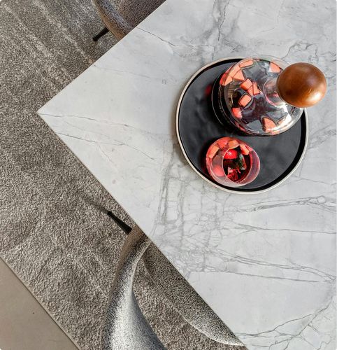 Dekton®-Tischplatte - Furniture : Natural Series - Cosentino - UV-beständig / weiß / schwarz