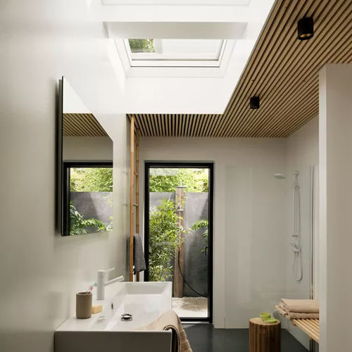 Jalousie für Fenster - VELUX - Segeltuch / aus lackiertem Aluminium / Glas