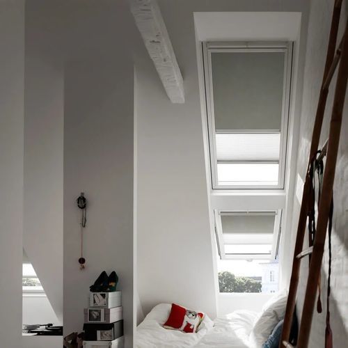 Faltjalousie - VELUX - für Fenster / Stoff / für Außenbereich