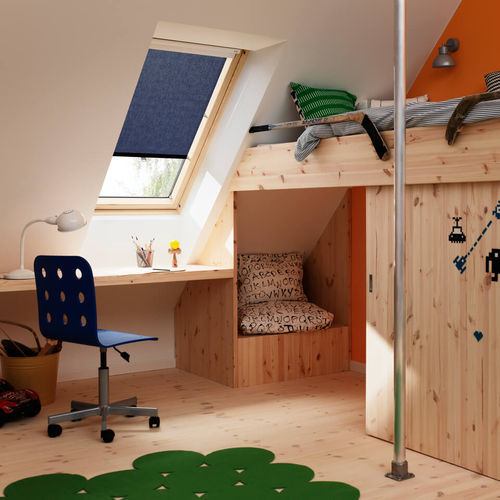 Jalousie für Fenster - VELUX - aus recyceltem Material / Carbon / für Gewerbegebrauch