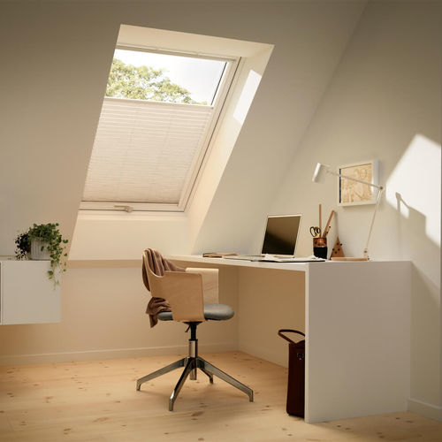 Faltjalousie - VELUX - für Fenster / Stoff / Polyester