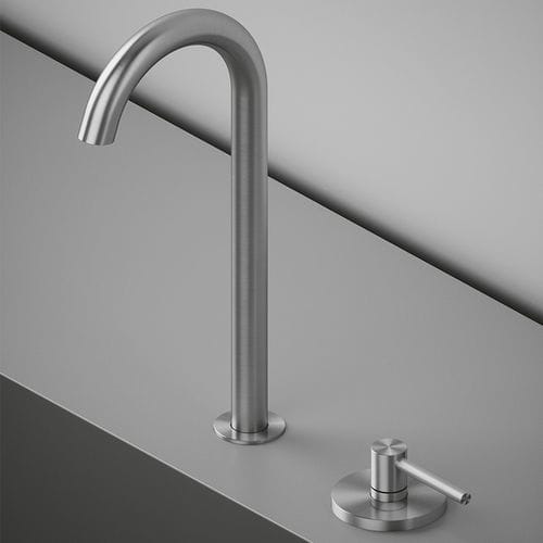 Einhebelmischer für Waschtisch - FFQT 21 32T - QuadroDesign - Aufsatz / Edelstahl / für Badezimmer