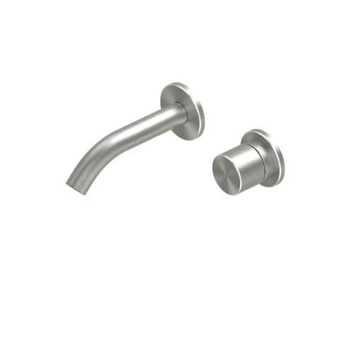 Einhebelmischer für Waschbecken - HUM 24 10T - QuadroDesign - wandmontiert / Edelstahl / aus Edelstahl 316L