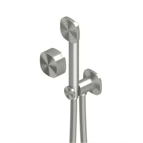 Einhebelmischer für Dusche - SUPER 22 68 - QuadroDesign - wandmontiert / gebürsteter Edelstahl / aus Edelstahl 316L