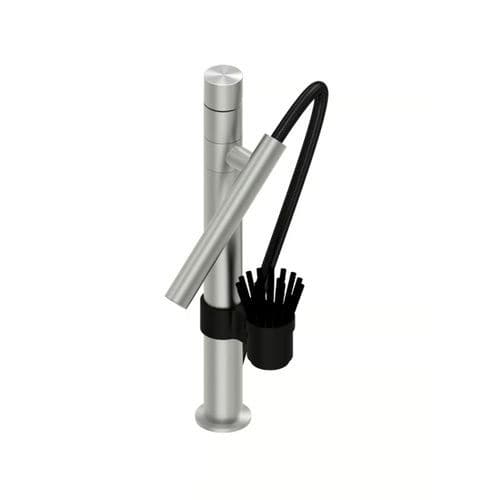 Einhebelmischer / im Bereich - 400 - QuadroDesign - gebürsteter Edelstahl / Edelstahl AISI 316 / für Küche
