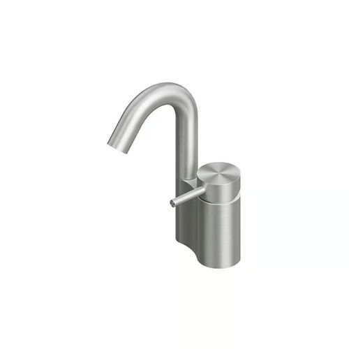 Einhebelmischer für Waschbecken - OTTAVO 13 01 - QuadroDesign - Aufsatz / im Bereich / gebürsteter Edelstahl