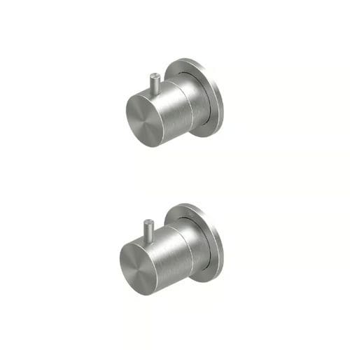Thermostatischer Einhebelmischer - SOURCE 12 47M - QuadroDesign - für Waschtisch / eingebaut / Edelstahl
