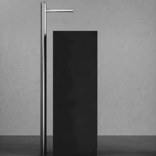 Einhebelmischer für Waschbecken - HB 15 05 - QuadroDesign - bodenstehend / Edelstahl AISI 316 / für Badezimmer