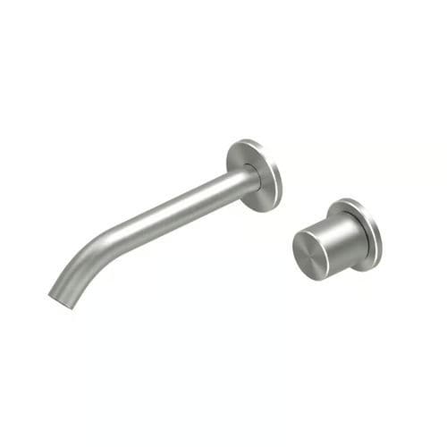 Einhebelmischer für Waschbecken - HUM 24 11 - QuadroDesign - wandmontiert / Einbau / aus Edelstahl 316L