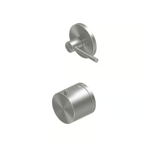 Thermostatischer Einhebelmischer - FFQT 21 47.0M - QuadroDesign - für Dusche / wandmontiert / gebürsteter Edelstahl