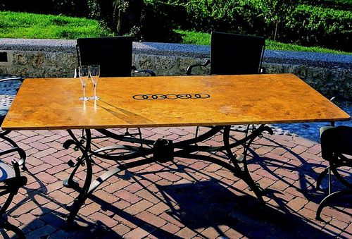 Moderner Tisch - MICHELANGELO - FIVE STARS ITALY - Marmor / Gestell aus Metall / rechteckig