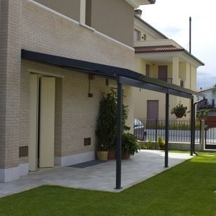 Angebaute Pergola - LEXA - FIVE STARS ITALY - Aluminium / galvanisiertem Stahl / mit Aluminiumabdeckung