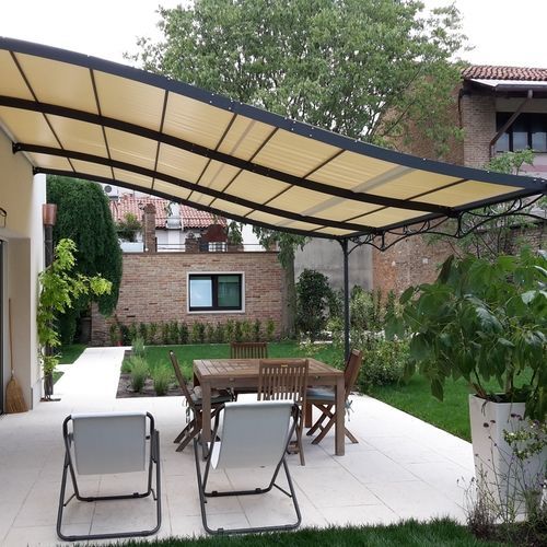 Selbsttragende Pergola - VENERE - FIVE STARS ITALY - angebaut / Aluminium / galvanisiertem Stahl