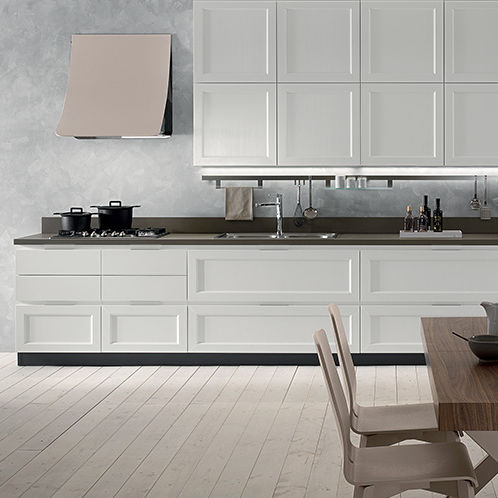 Moderne Küche - FLY - NEW  - Torchetti Cucine - Holz / mit integriertem Griff / lackiert