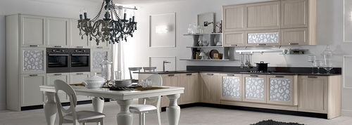 Moderne Küche - FLY - NEW - Torchetti Cucine - Holz / L-förmig / mit Griffen