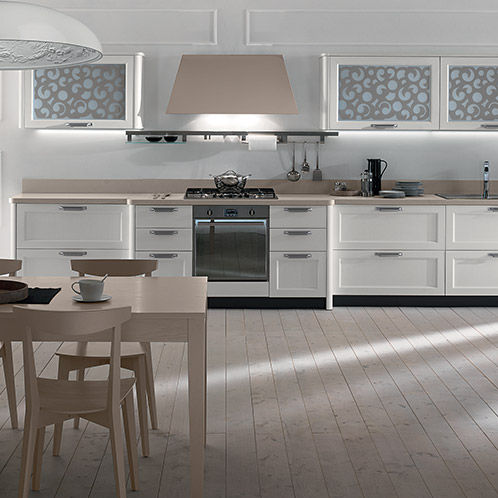 Moderne Küche - FLY - NEW - Torchetti Cucine - Holz / mit Griffen / lackiert