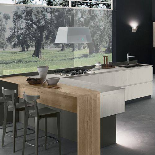 Moderne Küche - VEGA  - Torchetti Cucine - Laminat / Kochinsel / ohne Griff