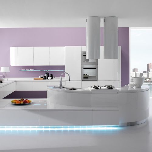 Moderne Küche - SEVEN - Torchetti Cucine - Laminat / Kochinsel / ohne Griff