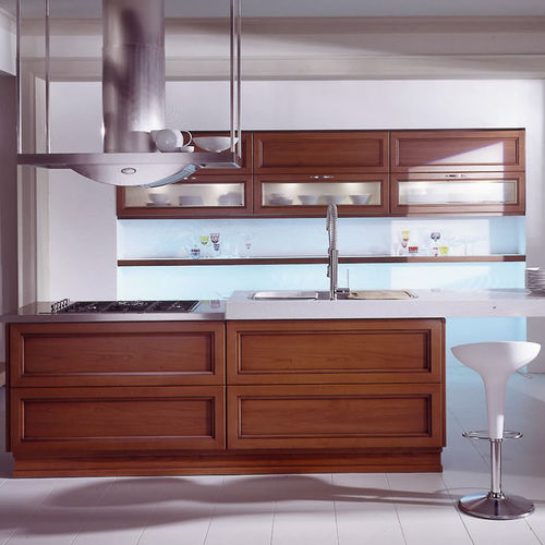 Moderne Küche - VICTORIA - Torchetti Cucine - Eiche / Kochinsel / mit Griffen