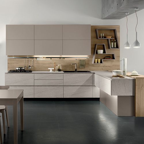 Moderne Küche - VEGA - Torchetti Cucine - Laminat / L-förmig / ohne Griff