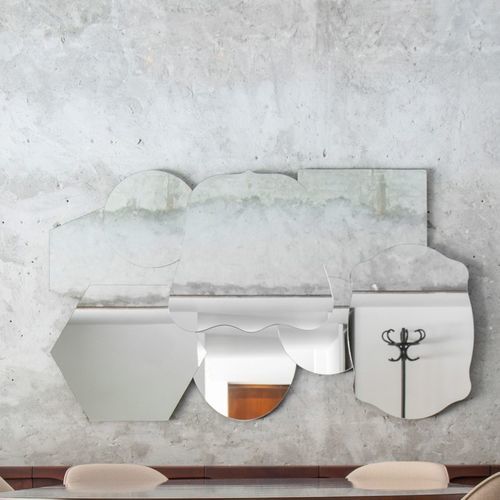 Wandmontierter Spiegel - SHOWTIME  - BD Barcelona Design - modern / Metall / silberfarben