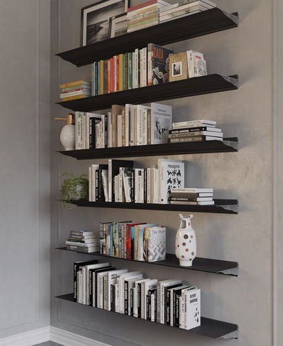 Wandmontiertes Regal - CORNISA - BD Barcelona Design - modern / anodisiertes Aluminium / weiß