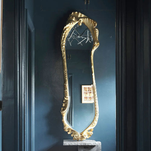 Wandmontierter Spiegel - CALVET  - BD Barcelona Design - Stil / Eiche / blattvergoldetes Holz
