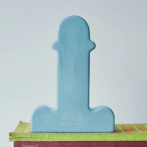 Vase / originelles Design - SHIVA  - BD Barcelona Design - emaillierte Keramik / von Ettore Sottsass / blau