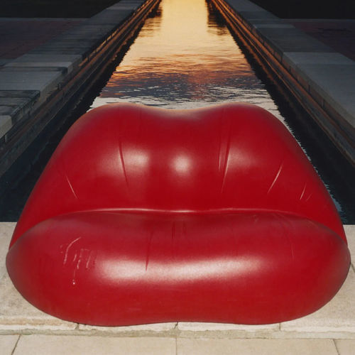 Sofa / originelles Design - DALILIPS - BD Barcelona Design - für Außenbereich / Polyethylen / rot