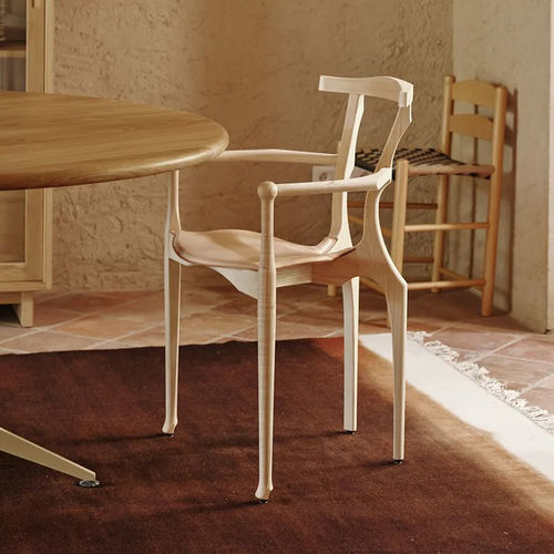Moderner Stuhl - GAULINO  - BD Barcelona Design - für den Innenraum / Leder / Gestell aus Esche